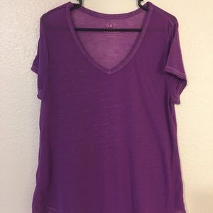 Sheer Acid Washed Purple Tshirt Sz XL